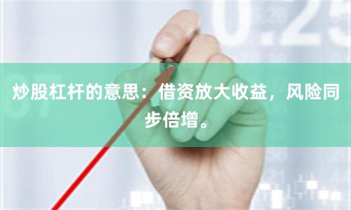 炒股杠杆的意思：借资放大收益，风险同步倍增。